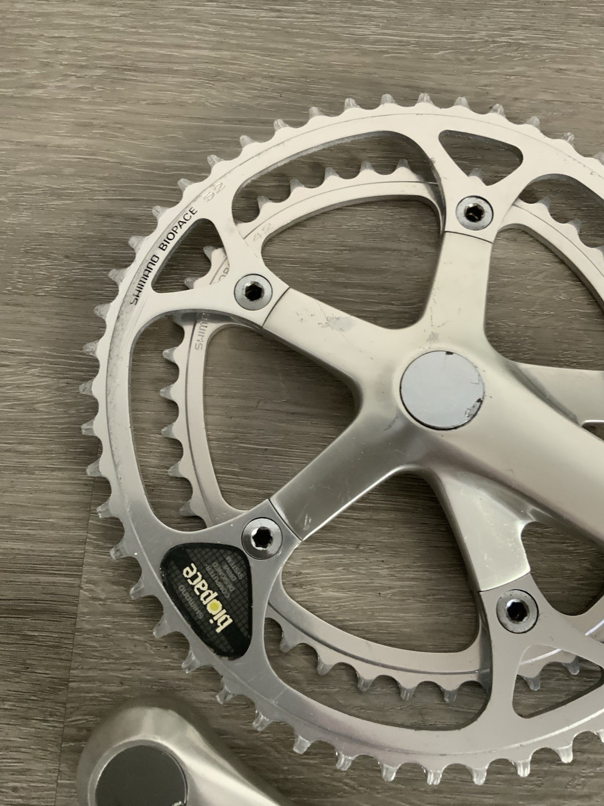 SHIMANO 600 ULTEGRA CRANKSET DOUBLE 52-42 TOOTH 170 MM ARMS 6400 6, 7, 8 SPEED