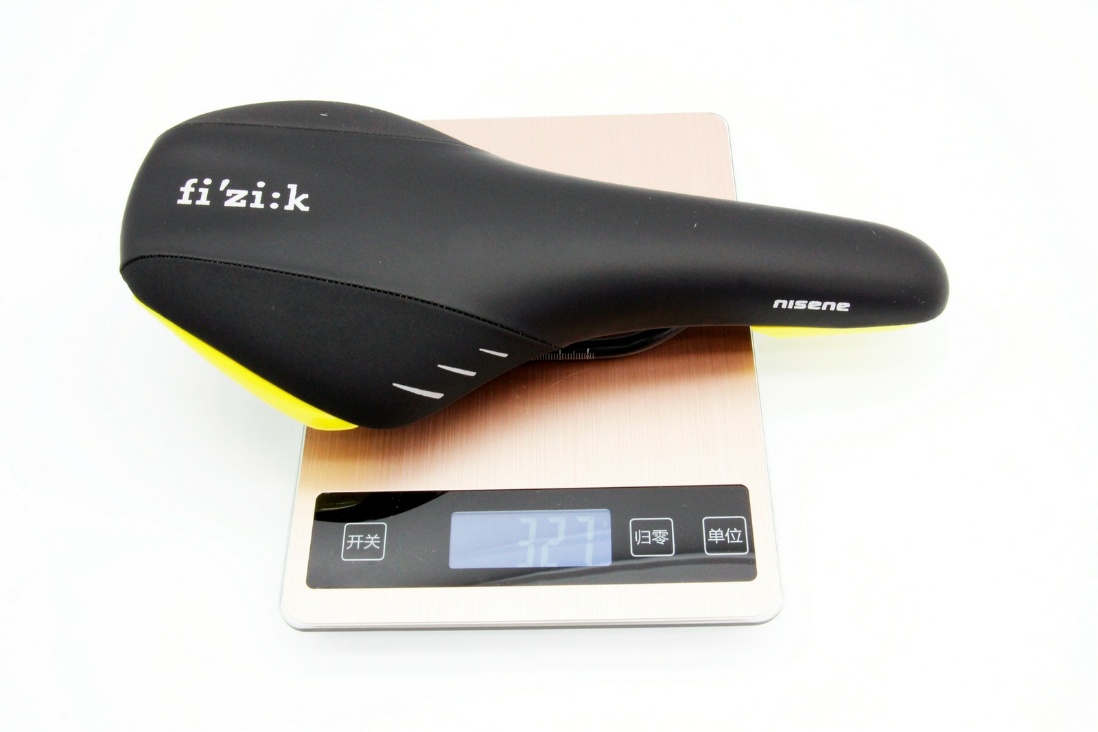 Fizik Nisene Road Mountain eBike MTB Bicycle Saddle Black Seat w/Yellow shell