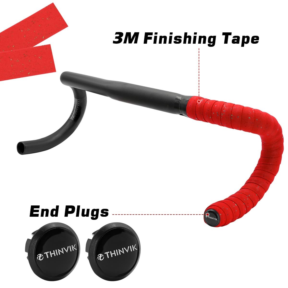 EVA Cork Bike Handlebar Tape, Environmental Bike Bar Tape, Anti-Slip Cycling …