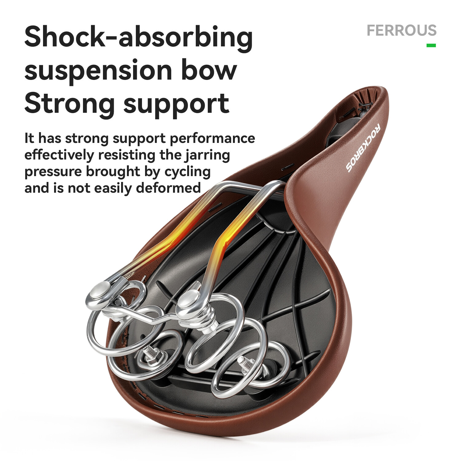 ROCKBROS Wide Saddle-Comfort Seat-Steel Spring &Elastomer Suspension-Memory Foam