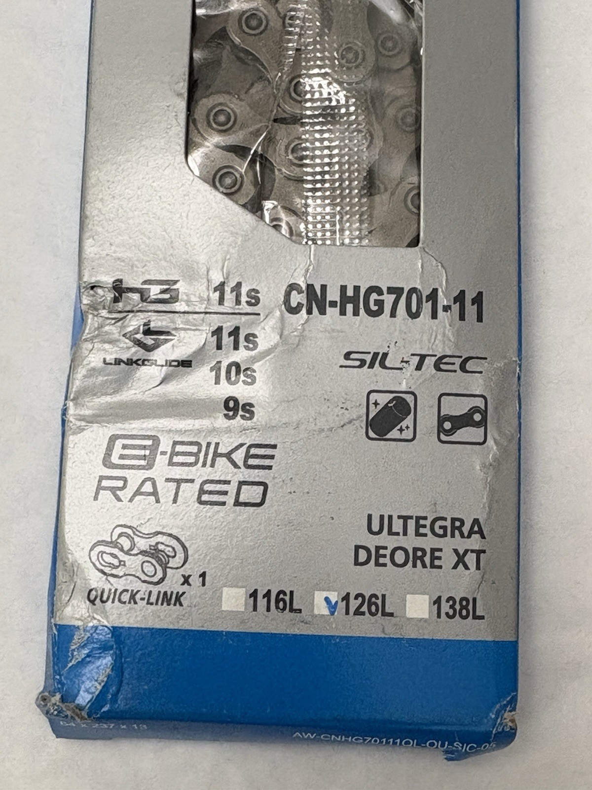 Shimano HG701 11-Speed Bike Chain 126L Ultegra Deore XT Quick-Link (S8)
