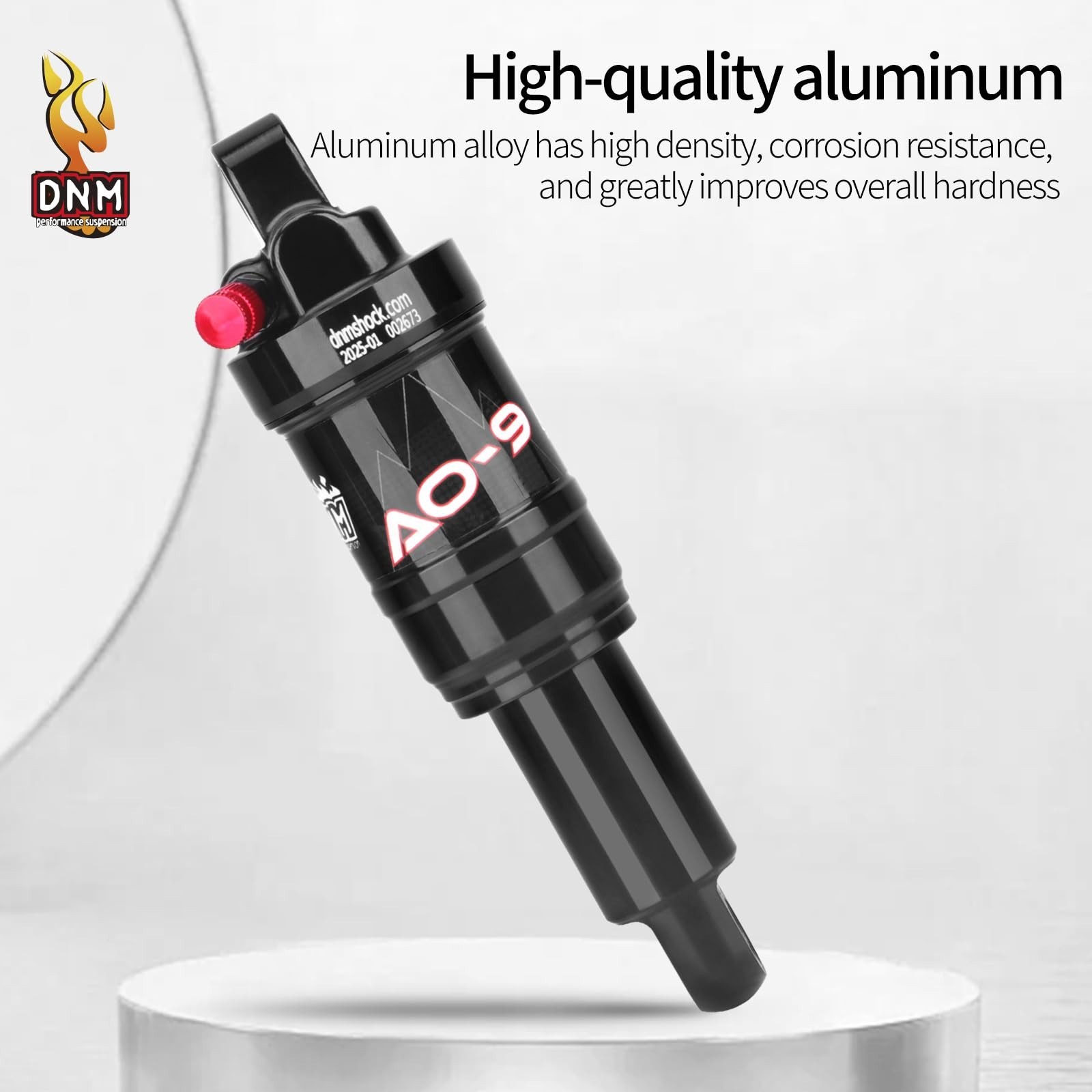 DNM AO-9 Air Suspension Shock Absorber, 65/56/41mm Travel, 150-275PSI Adjusta…