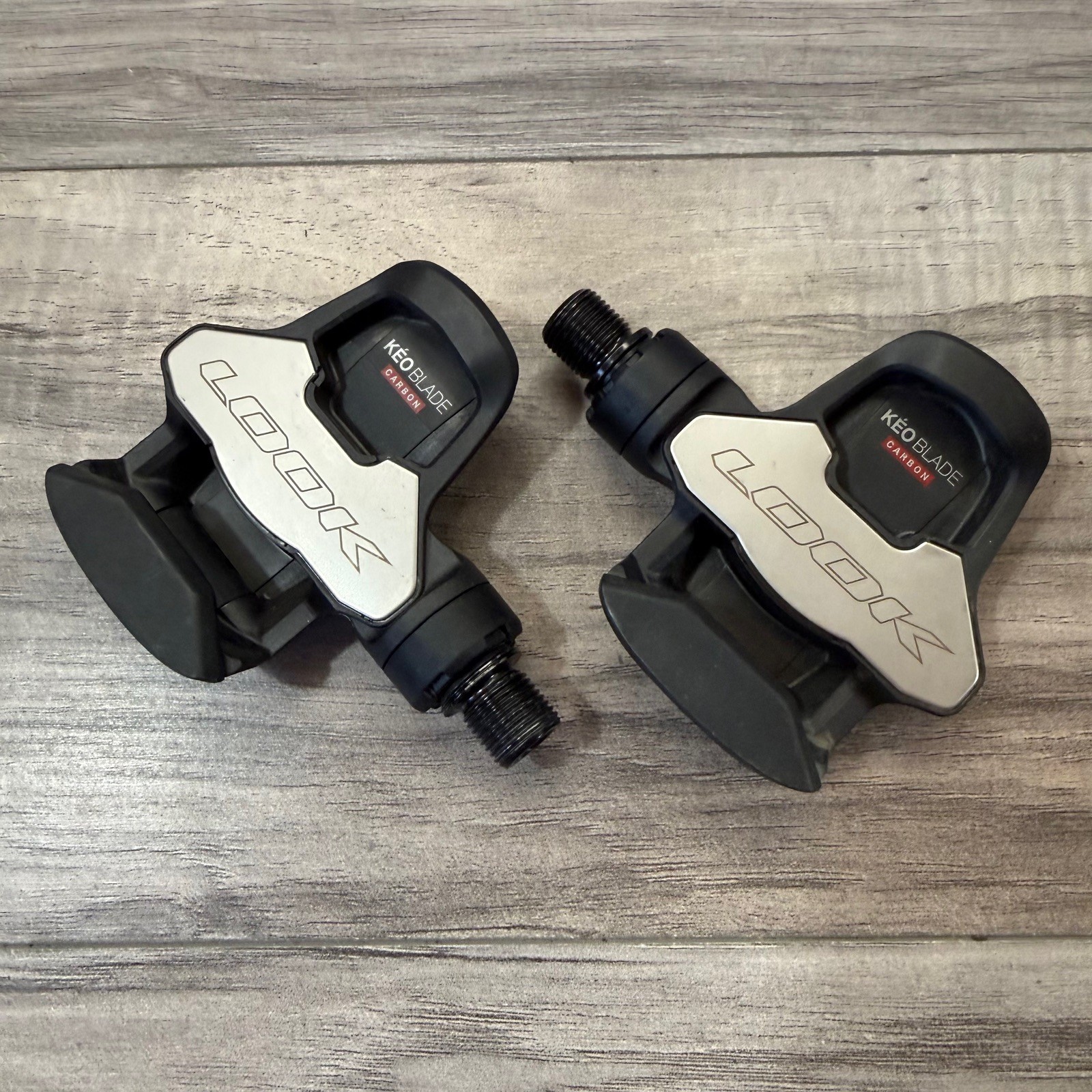 LOOK KEO Blade 12 Carbon Clipless Road Pedals Black No Cleats Super Low Miles