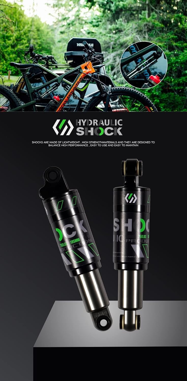 Chooee MTB Rear Shock Absorber 190mm x 750lbs Bike Suspension Spring Shock