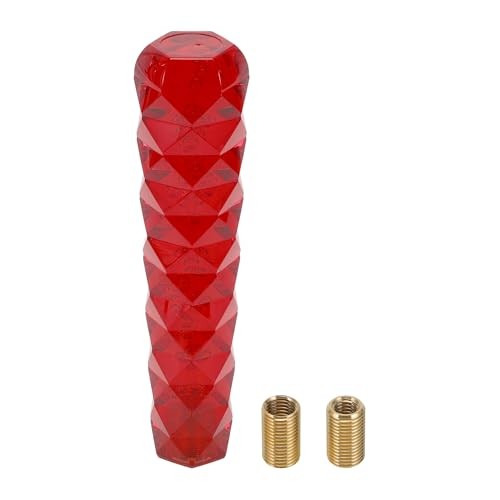 Diamond Pattern Crystal Shift Knob Universal for Automatic and Manual 20cm Red