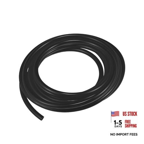 Fuel Vent Line Hose, 0.2″x157″ 5mm x 4m Gas Line Petrol Hose Tube Universal