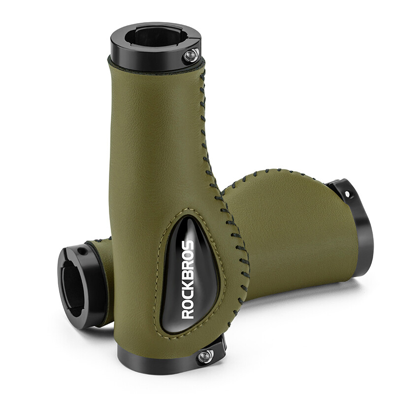 ROCKBROS Cycling Handlebar Grips Bike Double Lock Rubber Grips Anti-skid Soft