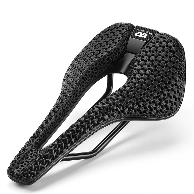 WEST BIKING Hollow Short Nose 3D Printed Bicycle Honeycomb Seat Saddle Cushion