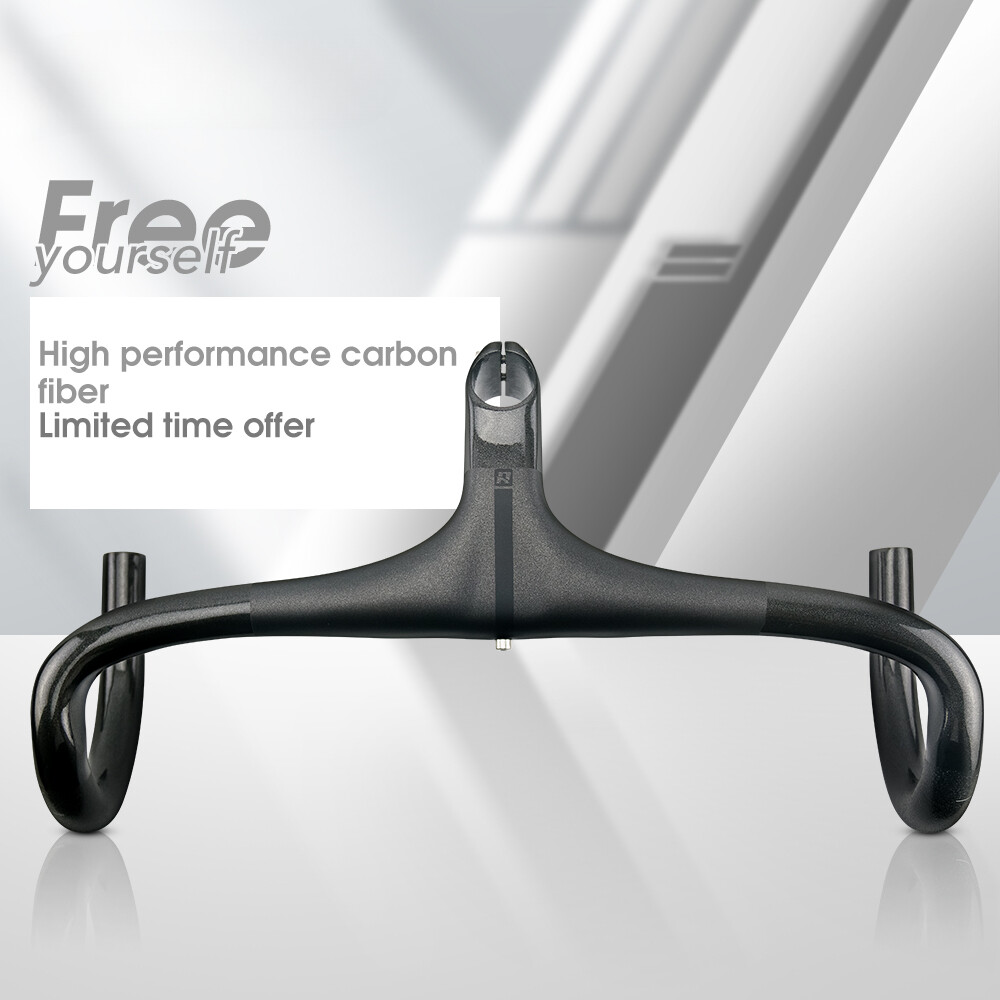 Carbon Racing Bike Integrated Handlebar with Stem 400/420/440mm UD Matte Glossy