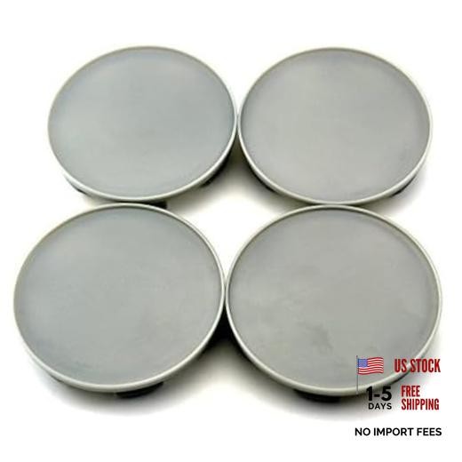 RT 4pcs 70mm/64mm Wheel Center Caps OD: 70mm / 2.76″, ID: 64mm / 2.52″ Gray