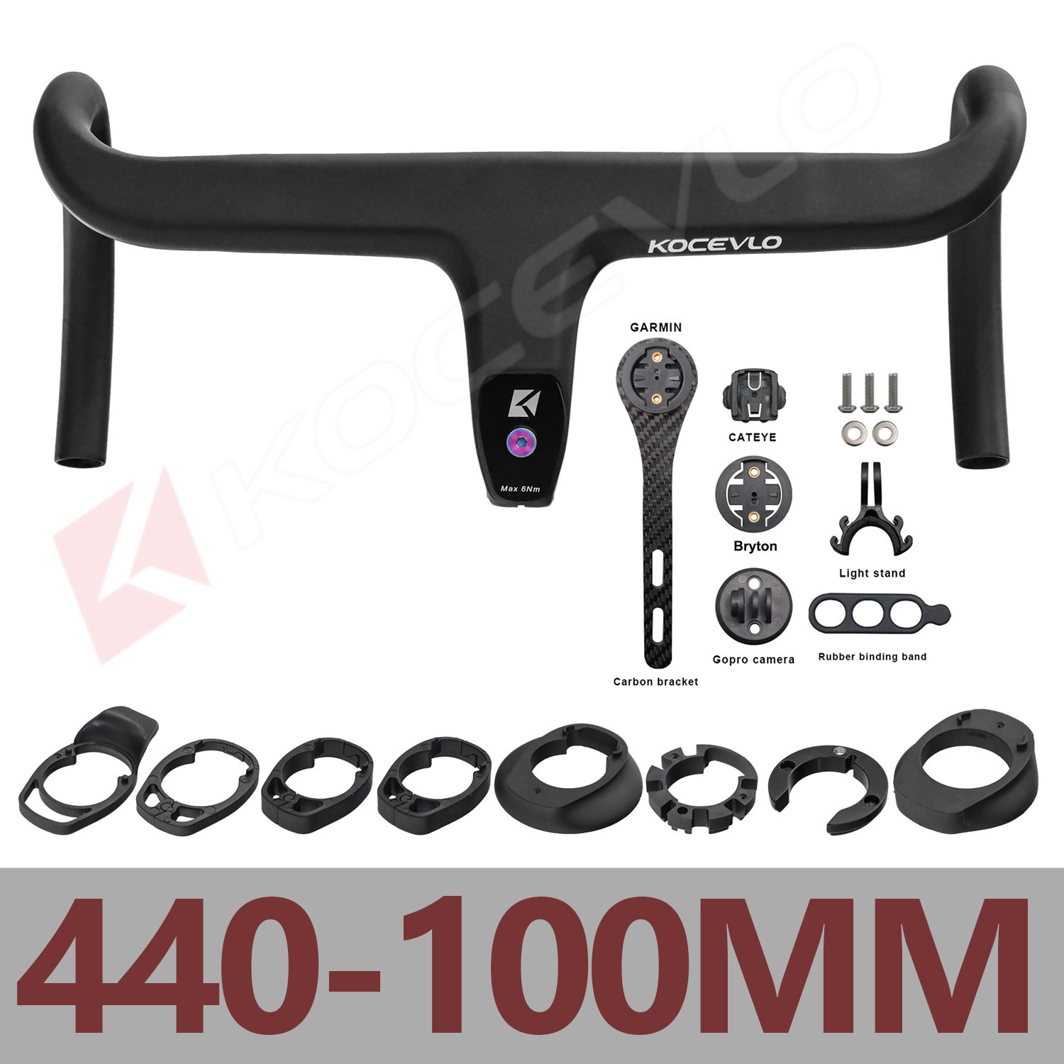 Cabron Fiber Integrated Handlebars Road Bike Drop Bar 28.6*360/380/400/420/440mm