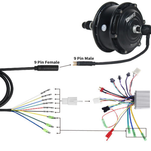 E-Bike Motor Extension Cable Julet 9 Pin Female Adapter 60/130/160cm Wire