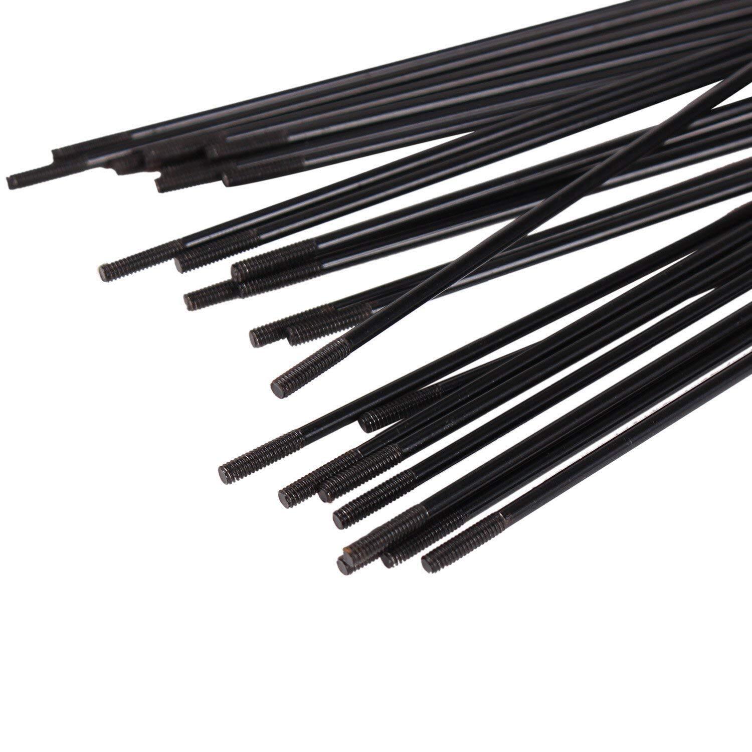 80-280mm 14G 2mm Black 36Pcs Electric Bicycle E-bike Wheel Tire Steel Spokes