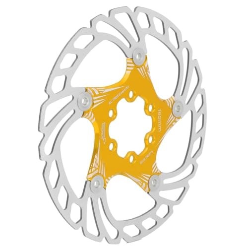 160mm Floating Bike Disc Brake Rotors – Stainless Steel & Aluminum Alloy Gold