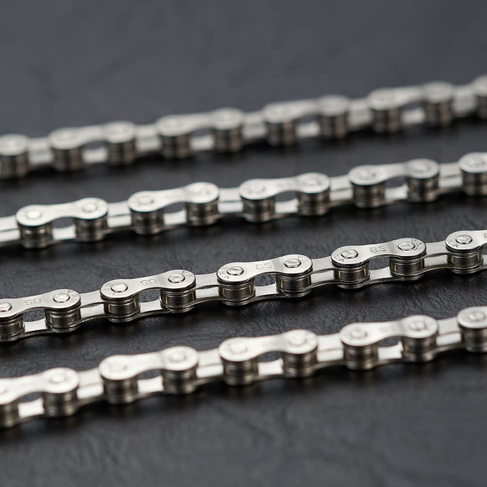 6/7/8/9/10/11 Speed Carbon Steel Bike Chain with Full Silver Plating, 116 Links,
