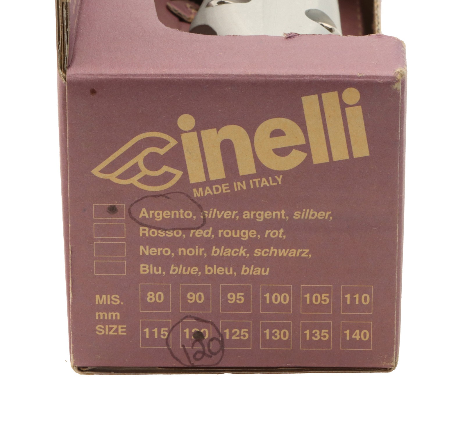 Cinelli 1″ Sesamo 25.4mm Ahead Stem 120mm Length 26.0mm Clamp Silver NEW NOS