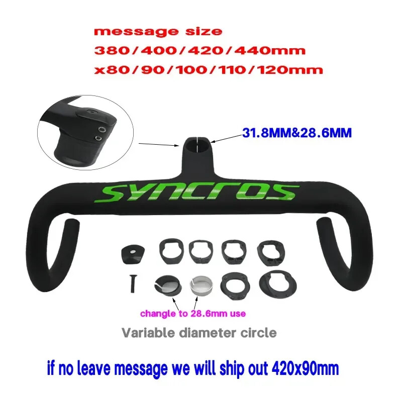 Carbon Fiber Road Bicycle Handlebar Stem Internal Cable Routing 28.6mm 31.8mm