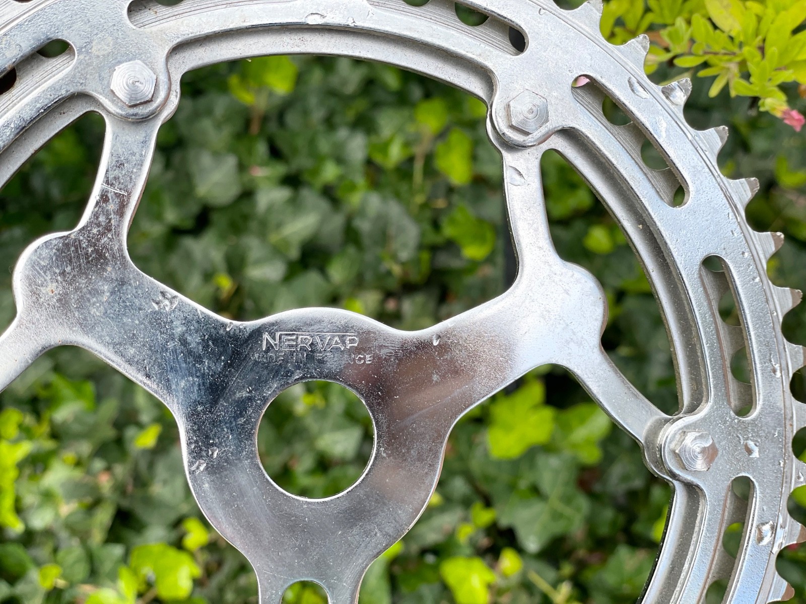 NOS Vintage Nervar Chainring Sprocket Set 52/ 47 Tooth For 1 Piece Crank France