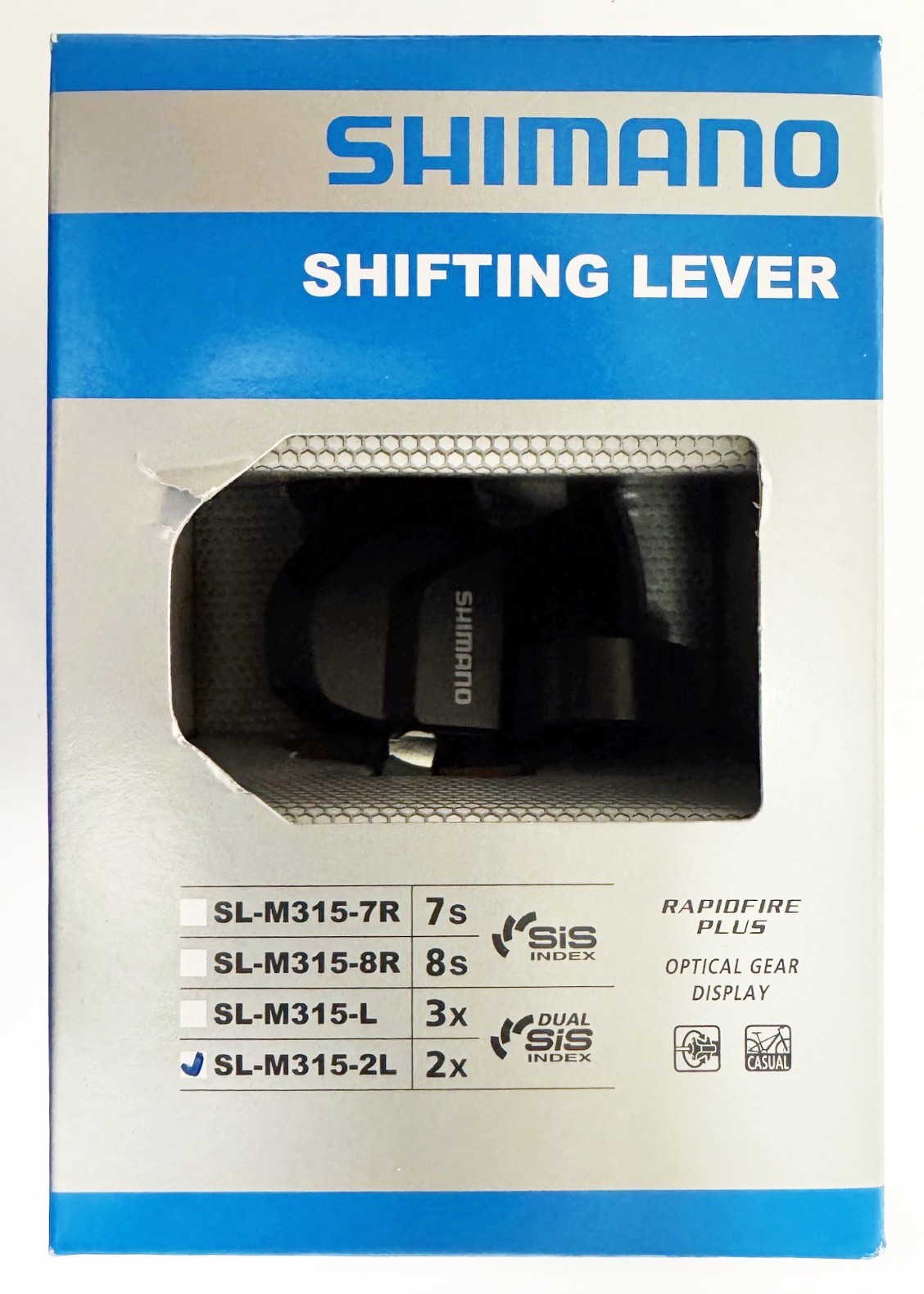 Shimano Altus SL-M315-2 2-Speed Left Rapidfire Plus Shifter