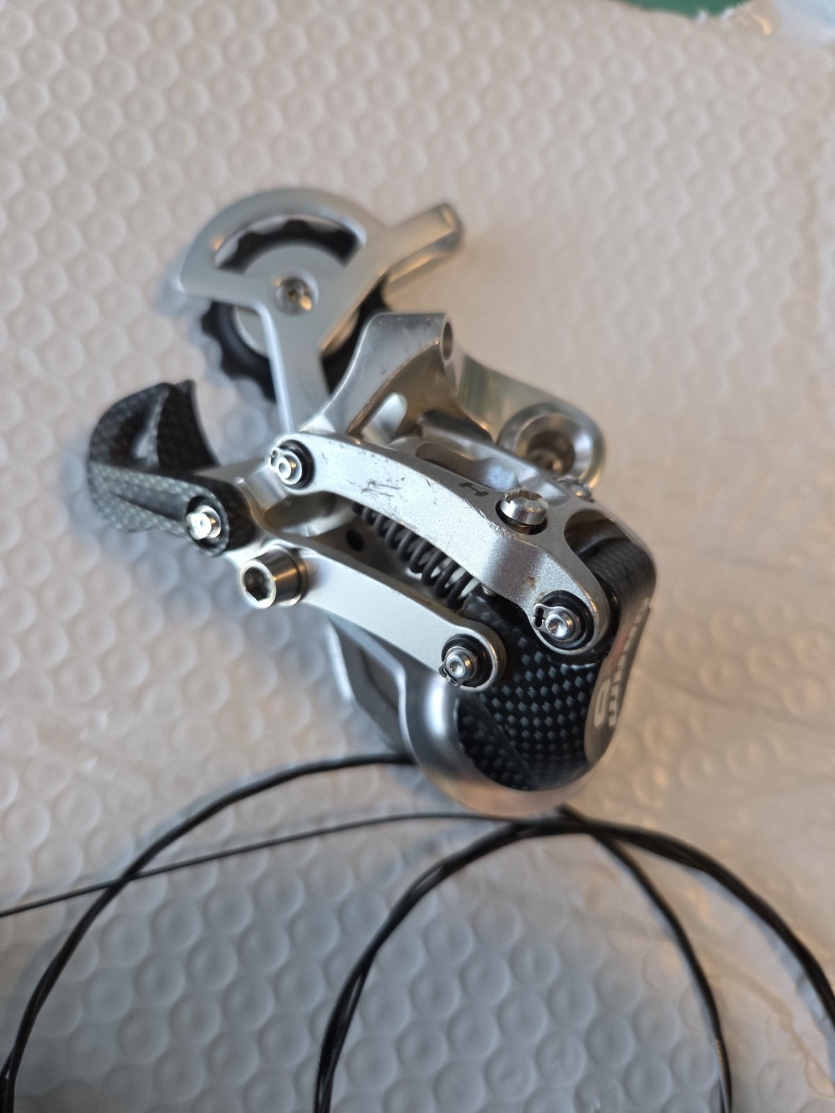 SRAM X-0 Rear Derailleur carbon long cage ESP Technology SRD And Shifters VGC
