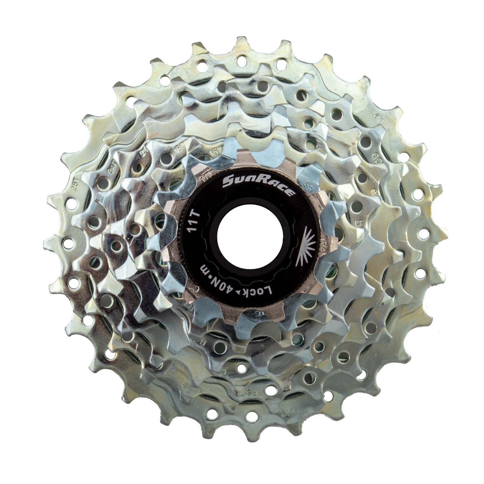 Cassette Sunrace Bicycle CS-M40 7-Speed 11-28T Mountain / Hybrid 7sp Bike