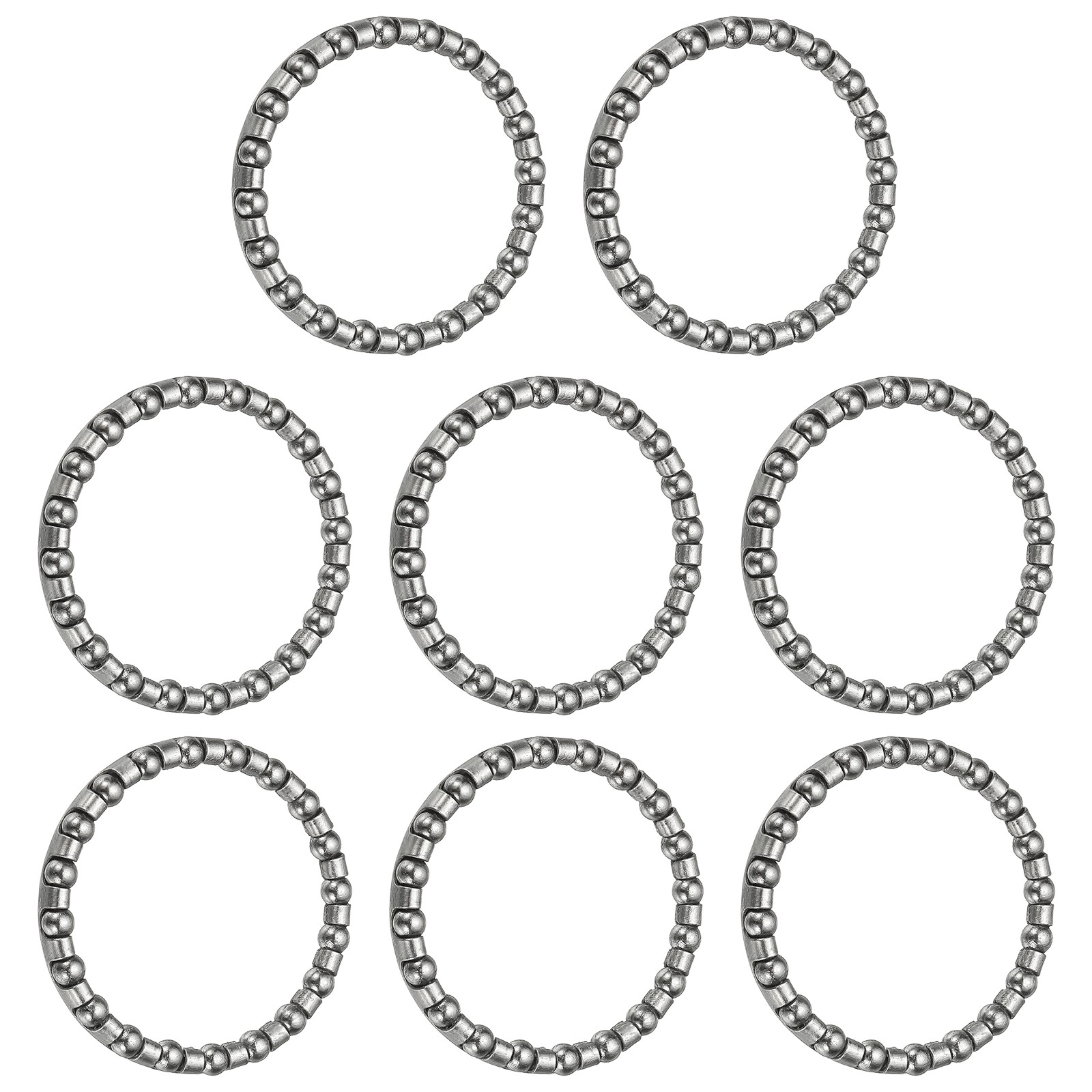 Bike Ball Bearings, Bicycle Crank Bearing #5, 3/16″ x 20 Balls 8 Pack Silver
