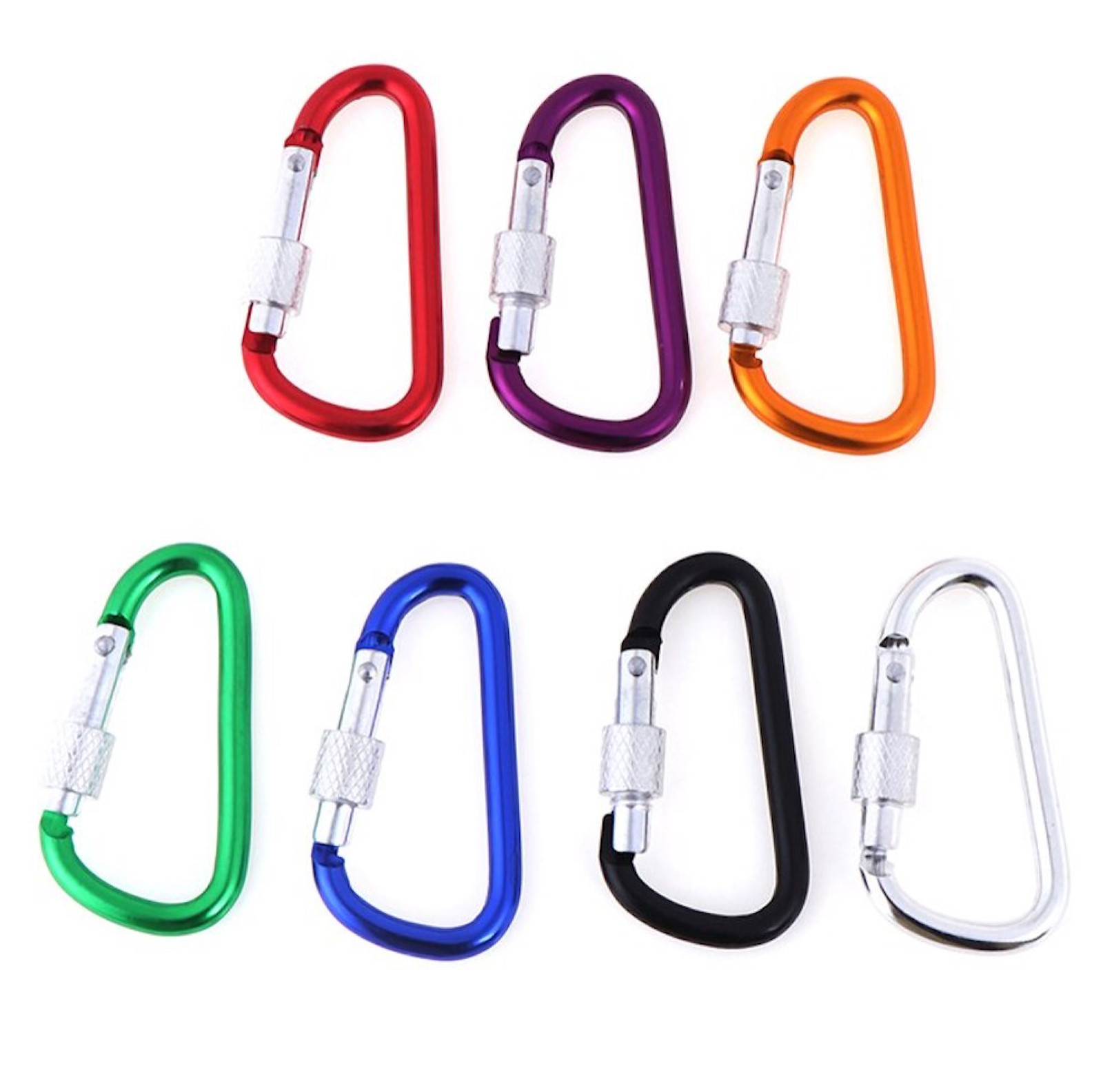 (5 PACK) 3″ HOOKS Aluminum Light Snap Carabiner D-Ring Clip Hiking Camping mini
