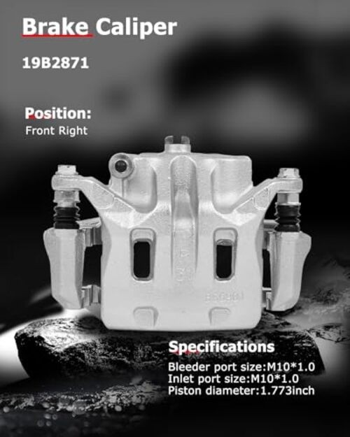 Front Right Brake Caliper Assembly w/Bracket 19B2871 2003 Front Right[19B2871]