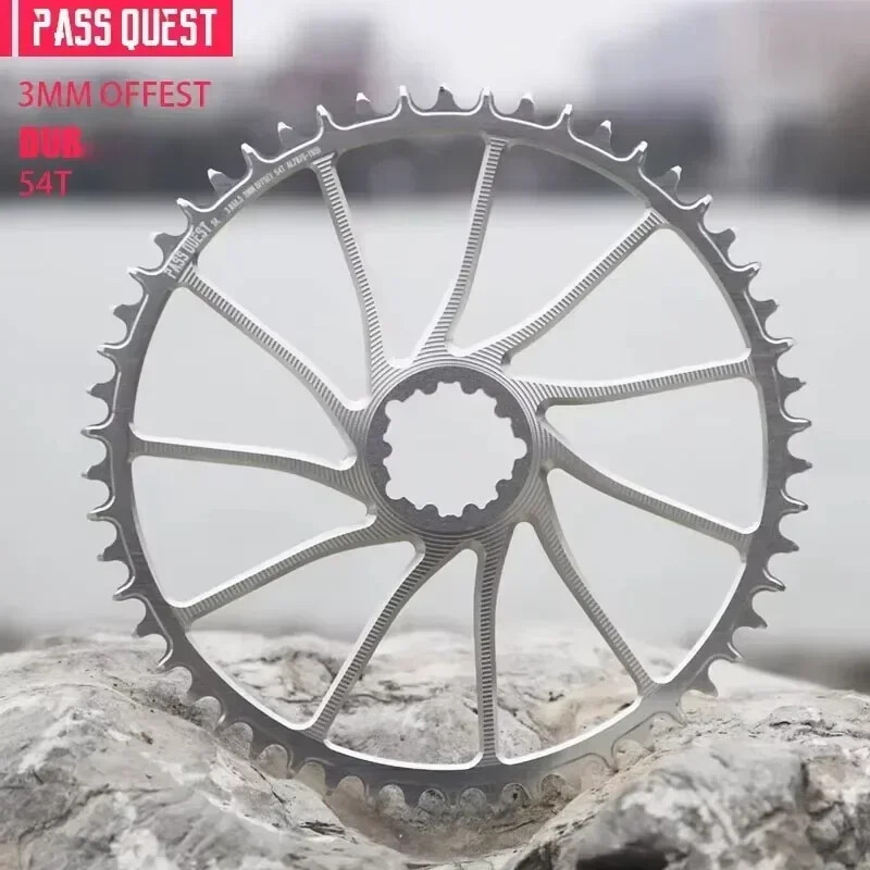 3mm Offset Chainring 40-54T Narrow Wide Teeth Bike Chainwheel 9/10/11/12 Speed