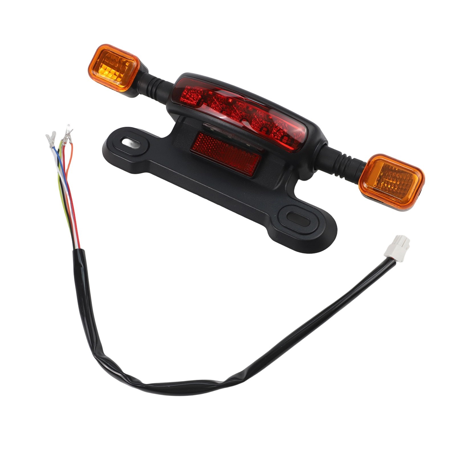 Electric Bicycle Taillight Assembly in Black and Yellow with 12V Support