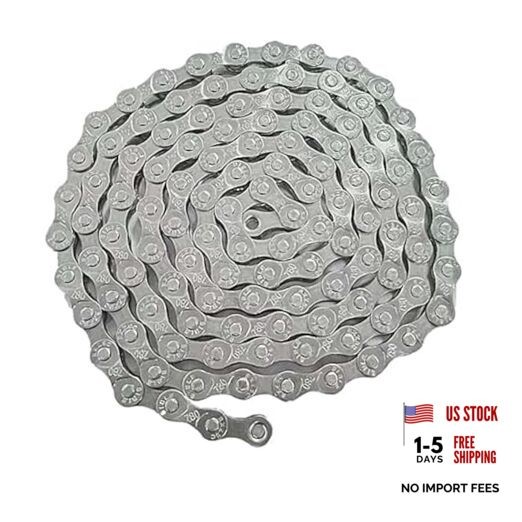 Universal 6 7 8 Speed Bike Chain, Nickel Plated Anti-Rust Chain for Silver