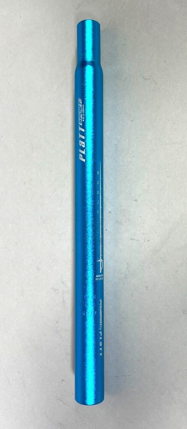 Platt Sport Bicycle Seatpost Aluminum Blue Seat Post Tube 27.2mm (1.07″) X 350mm