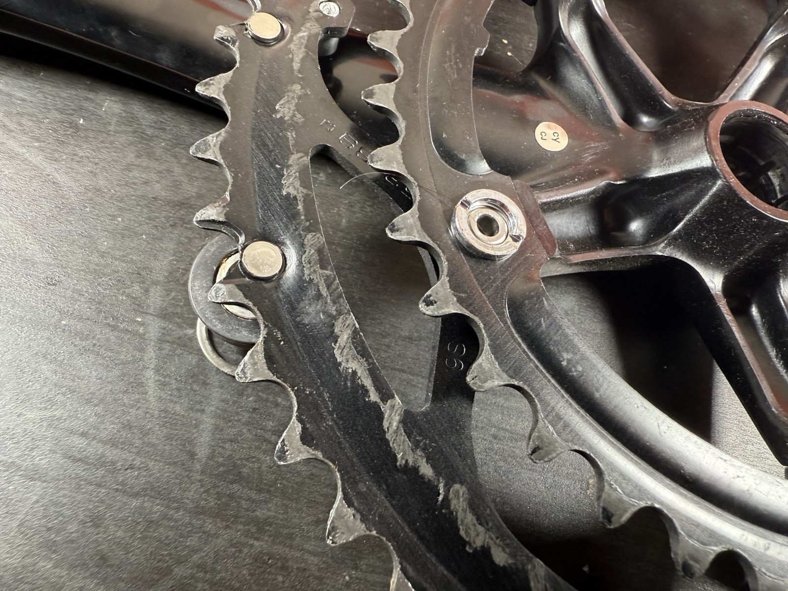 Shimano 105 Crank Set Double 172.5 FC-5502 Octalink Spline 53-39 Tooth #17