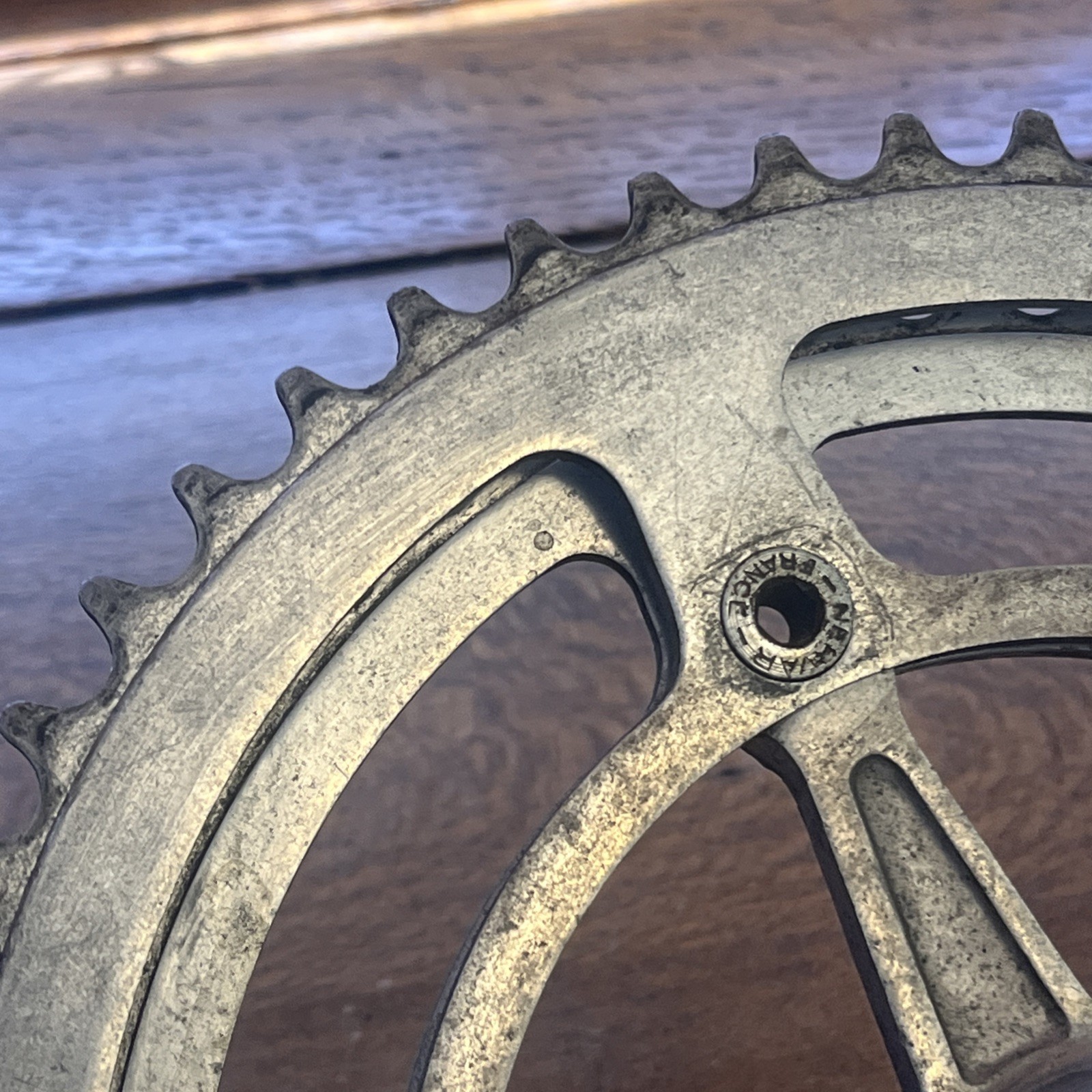 Vintage Nervar Star Drive Side Crank 52/46 T 128 BCD ~see Pics/condition~ France