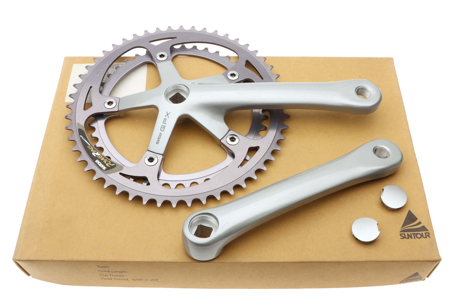 Sun Tour GPX CW-90 Crankset 8 Speed 172.5mm Silver 52/42 NOS NEW VINTAGE
