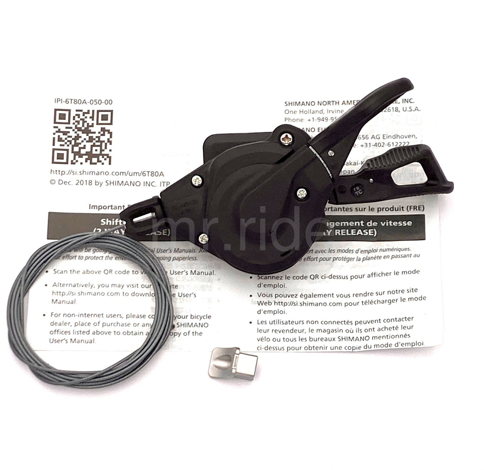 Shimano Deore Shifter SL-M6100-IR Right 12 Speed +I-Spec EV w/o Gear Display