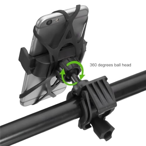 Bike Phone Mount Holder, 360° Rotatable Motorcycle Cellphone Holder for 2 PCS