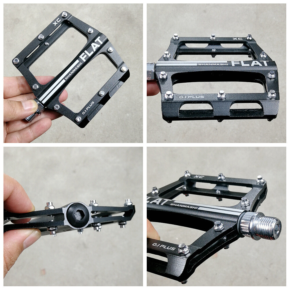 Bicycle Pedals MTB Bike Aluminum Anti Slip Wide Flat Platform Bearing Pedal 340g