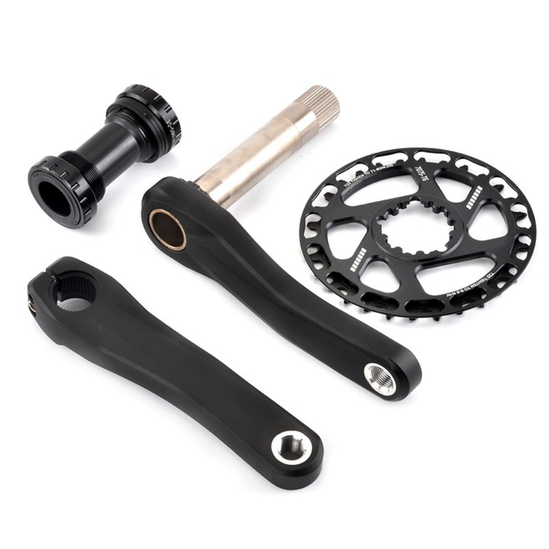 Durability Short Crankset Hollows Aluminum Enhances Power Transfer Cycling Part