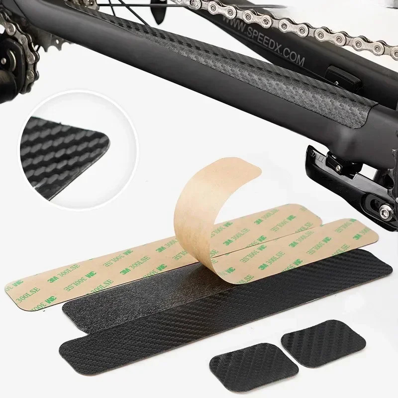 Bike Chainstay Protector Carbon Fiber Look MTB Road Frame Chain Guard Cover