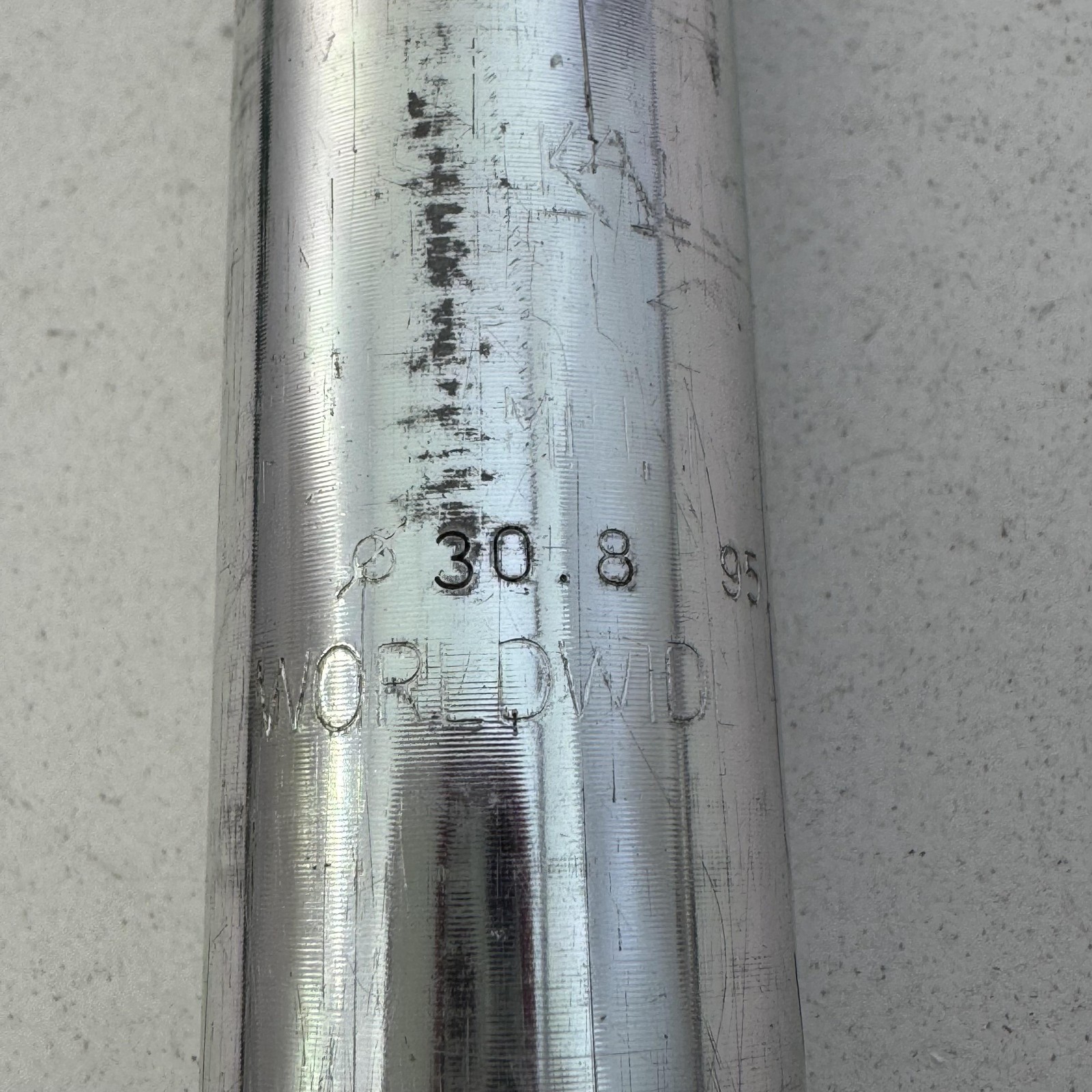 Vintage Kalloy 30.8mm Alloy Seatpost 350mm Silver Layback MTB Road Bike Part A96