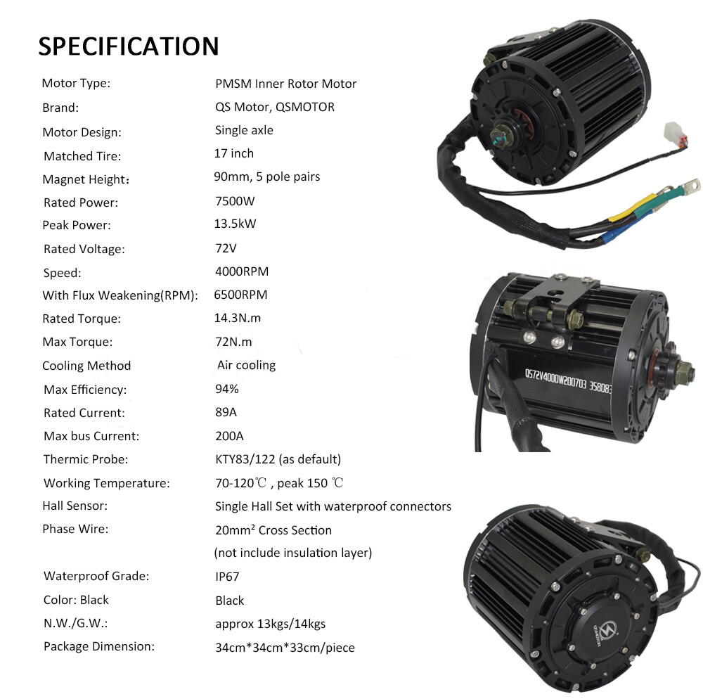US STOCK:QS138 90H V3 4000W middrive motor with ND72680 Fardriver controller kit