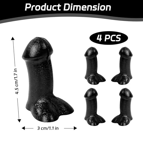Funny Tire Valve Caps – 4 PCS Pencil Valve Stem Covers, Gag Gifts 4 Black