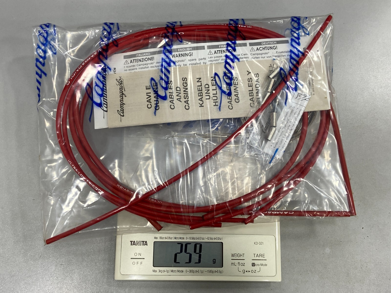 Campagnolo Ultra-Shift Ergo Lever Cable Set (Red) #CG-ER600R