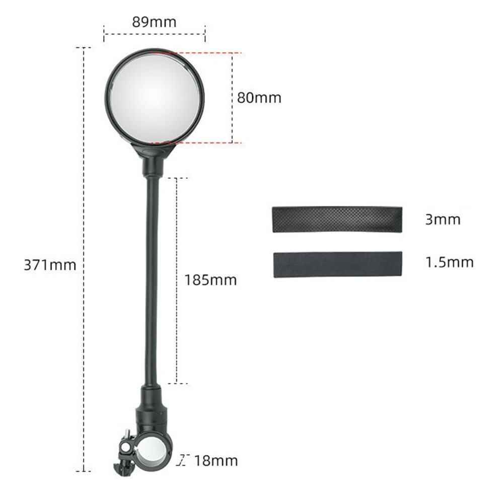 Reflector Rearview Mirror for acrylic Adjustable Aluminum Bicycle Convex Mirror