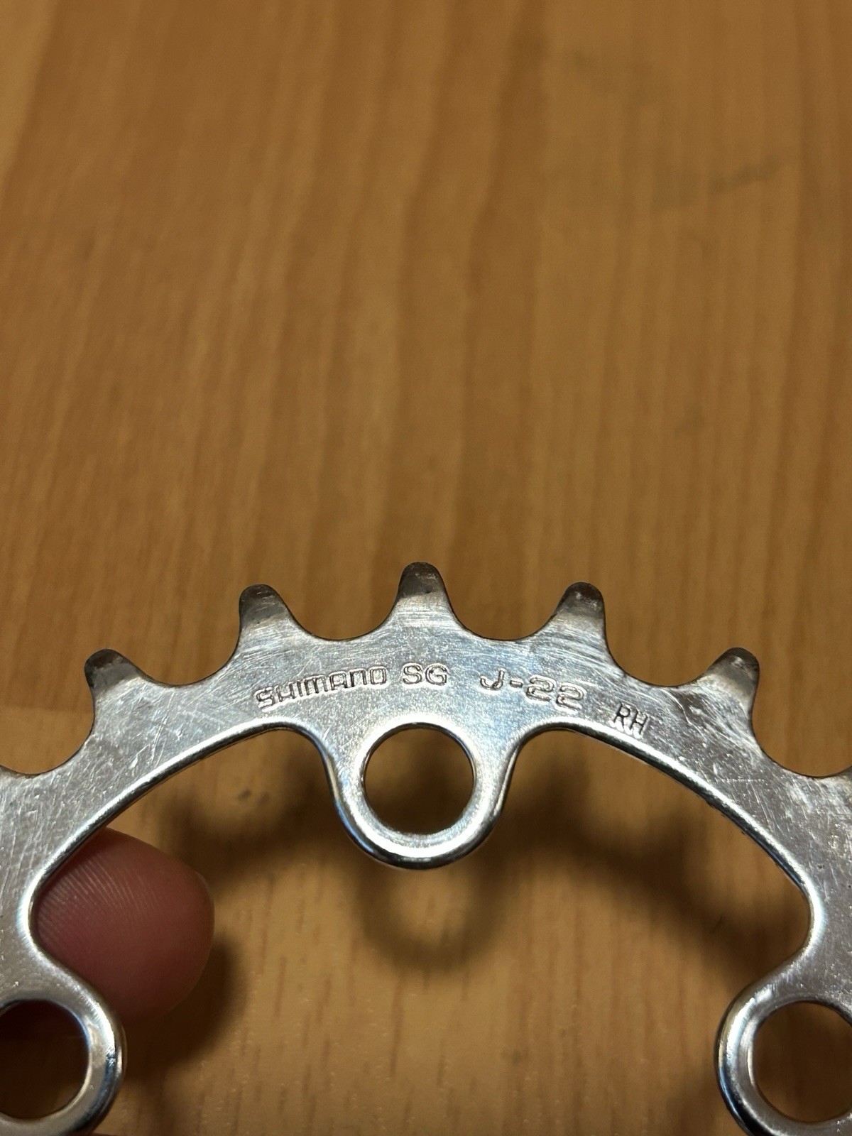 Shimano SG Chainring 22T SG J-22 Silver Chrome Steel Triple Inner 58 BCD 90s MTB