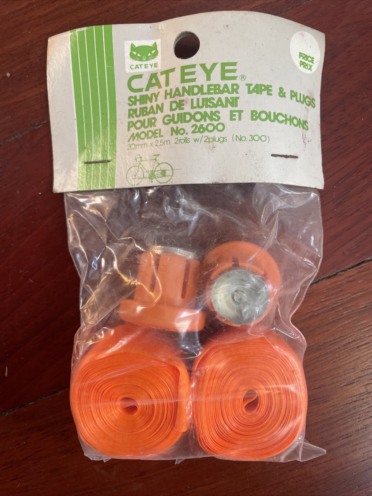 Vtg. CATEYE Handlebar Tape and End-Plugs #2600 Blue, Red, Green or Orange (NJ)