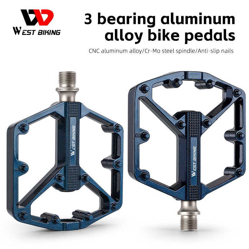 Bicycle Pedals Aluminum 3 Bearings Gradient Bike Pedals Platform Pedals 9/16 in