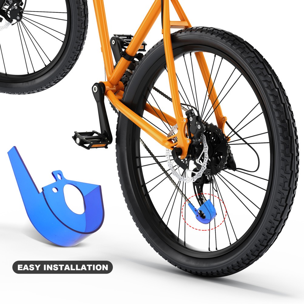 2Pcs Plastic Bike Chain Protector Sleeve Blue for Mountain and Road Bikes