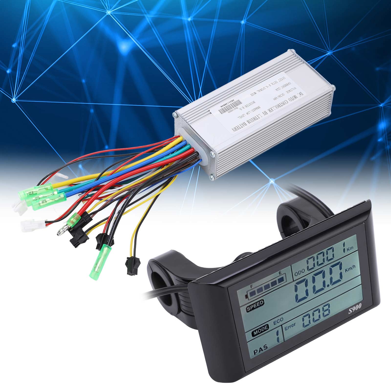 36V 48V 22A Brushless Motor Controller & LCD-S900 Display Kit For E-Bike
